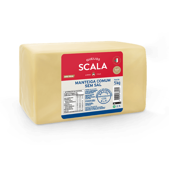 MANTEIGA SEM SAL PACOTE 5KG* SCALA