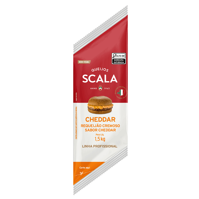 REQUEIJAO CHEDDAR BISNAGA 1,5 KG SCALA